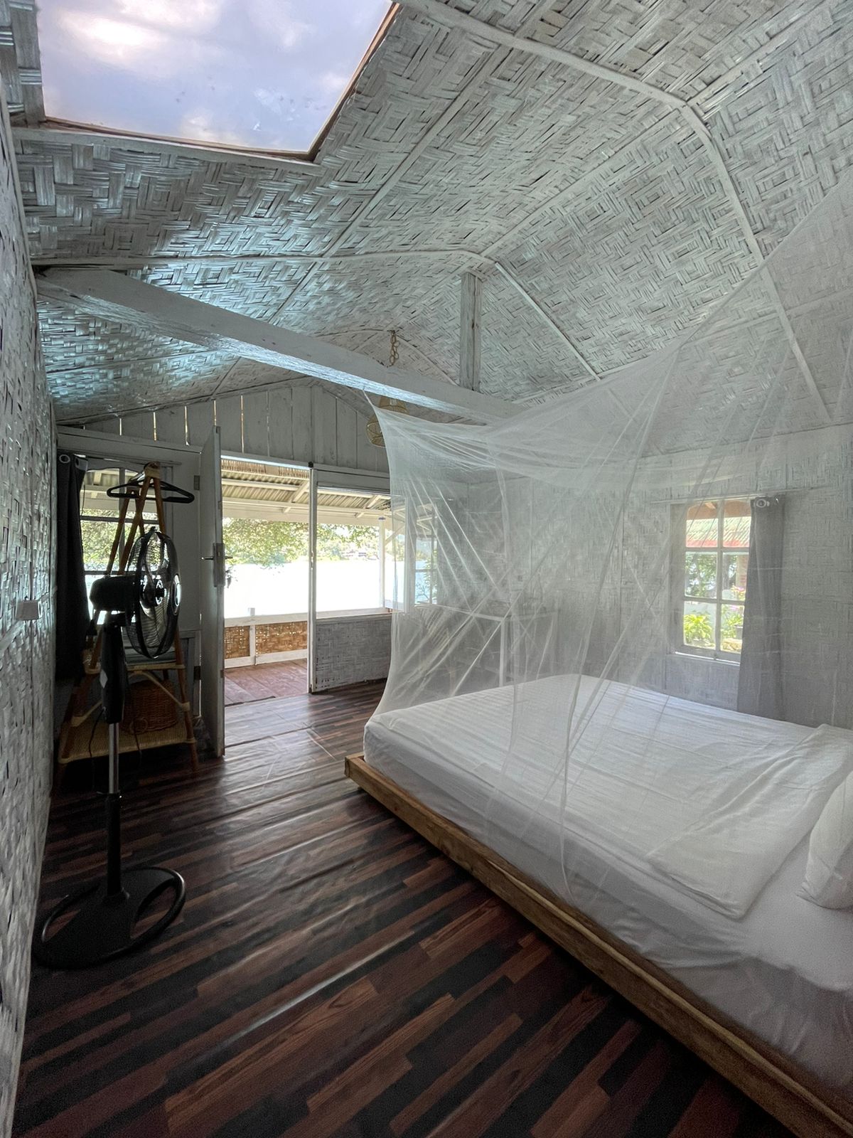 Double Room with Balcony — bamboo house exterior at Hub Tata